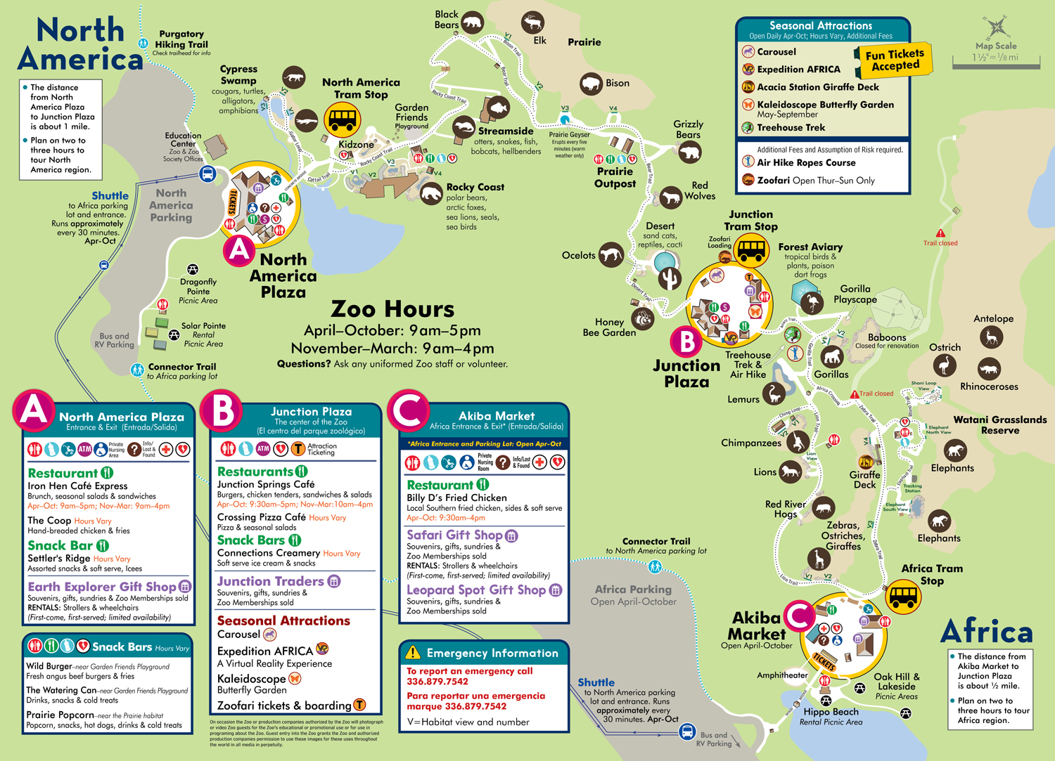 Zoo Map North Carolina Zoo