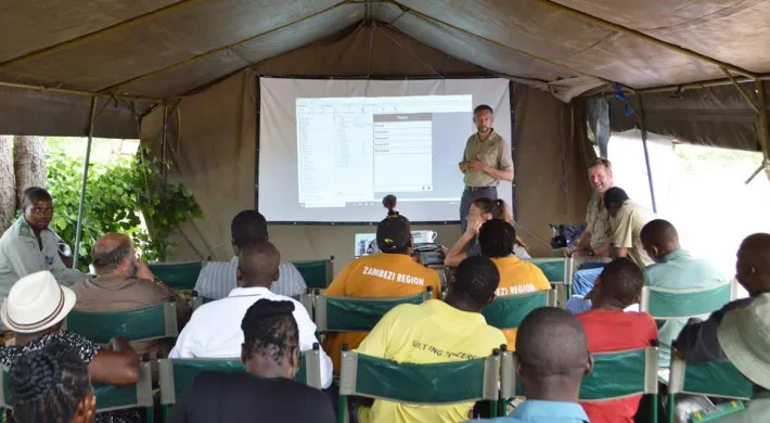 Rich Bergl leading Namibian Ranger traning 