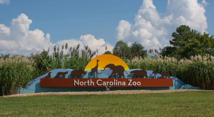 North Carolina Zoo Entrance Sign