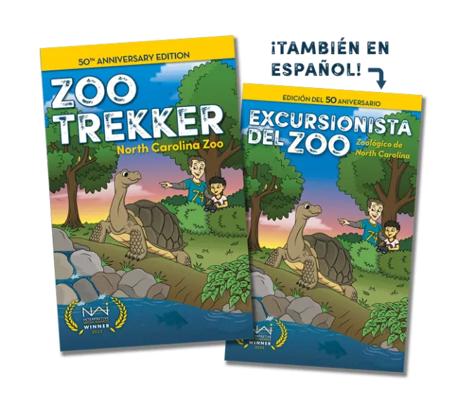 Covers for the English and Spanish Zoo Trekker booklets.