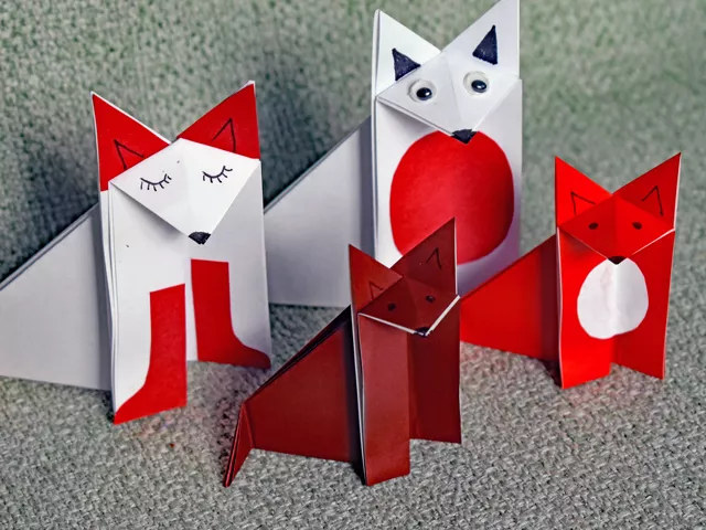 Wolf origami craft