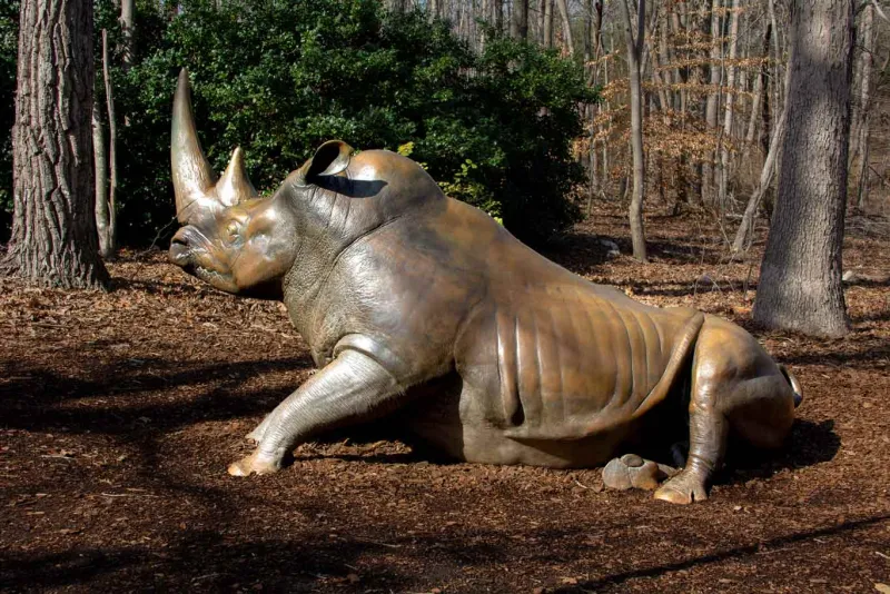 White Rhino bronze sculpture